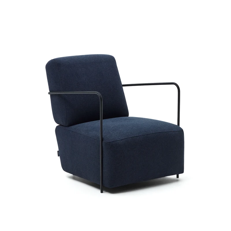 Gamer Armchair - Blue & Black Metal
