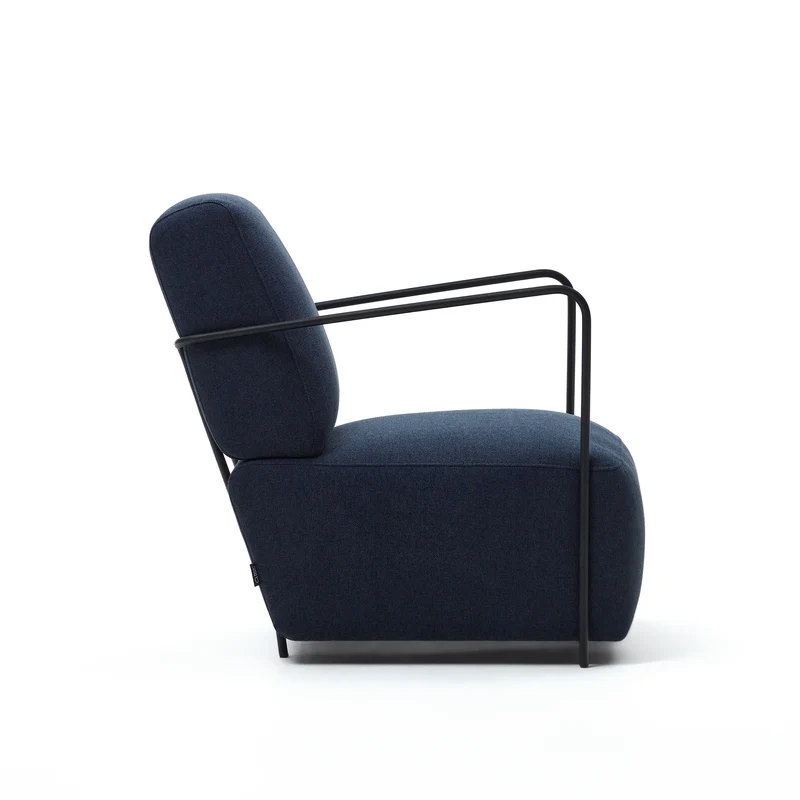 Gamer Armchair - Blue & Black Metal