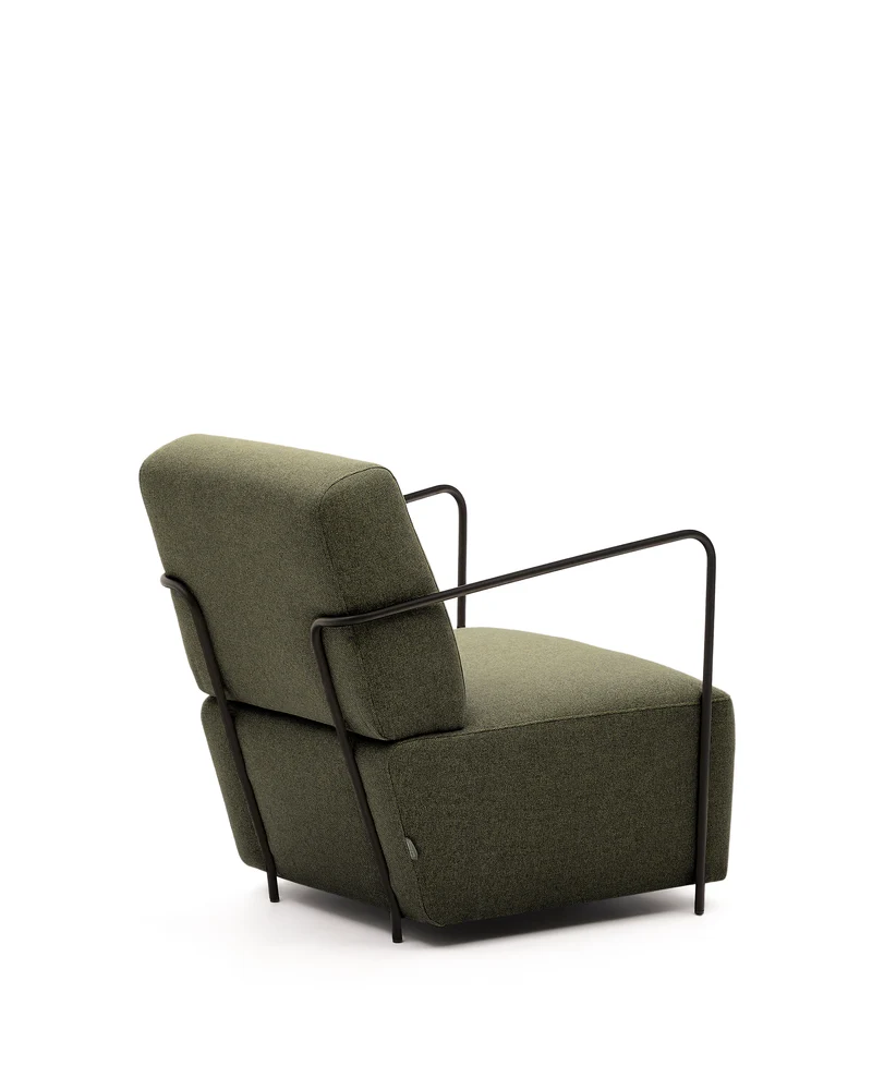 Gamer Armchair - Green & Black Metal