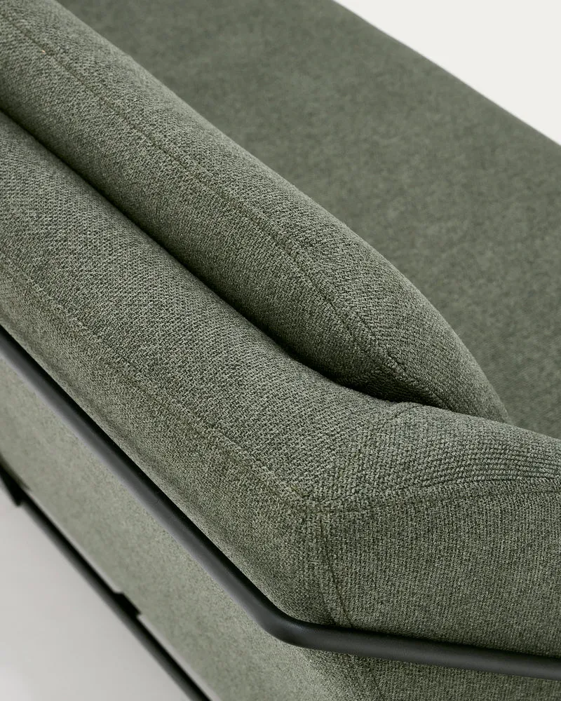 Brida 2-seater Sofa - Green & Black Legs