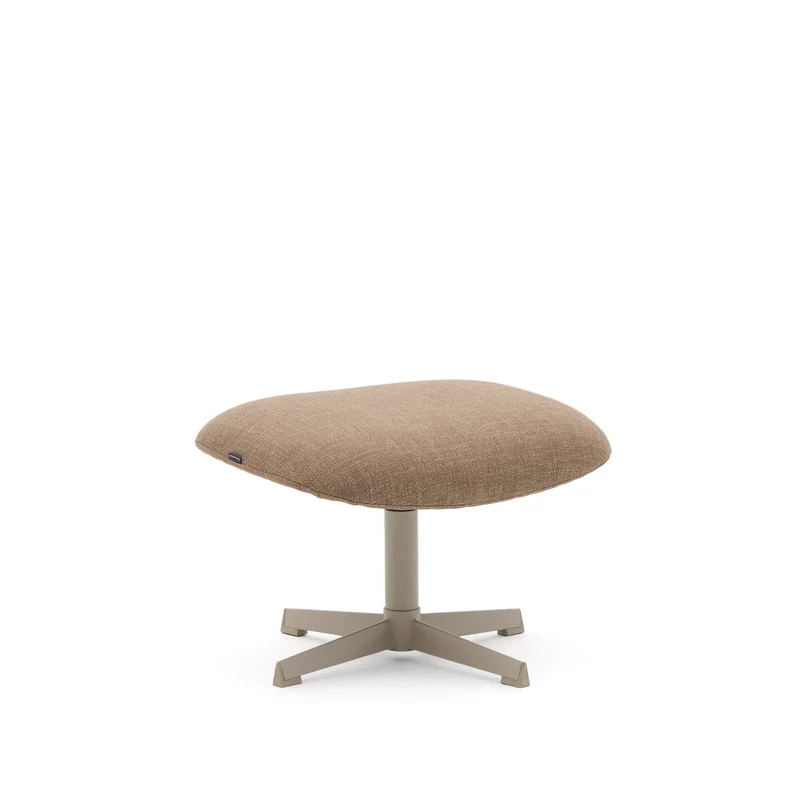 Jaspe swivel footrest in light brown and metal with a grey finish FSC™ 100%.