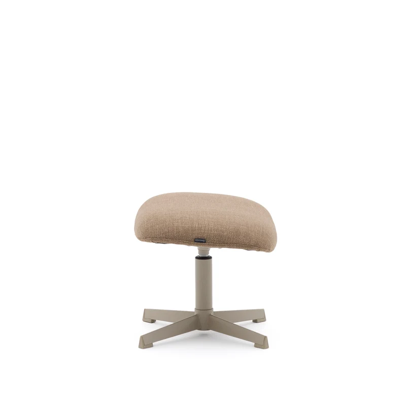Jaspe swivel footrest in light brown and metal with a grey finish FSC™ 100%.