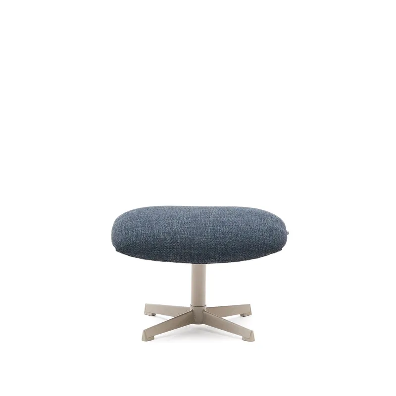 Jaspe swivel footrest in blue and metal with a grey finish FSC™ 100%.