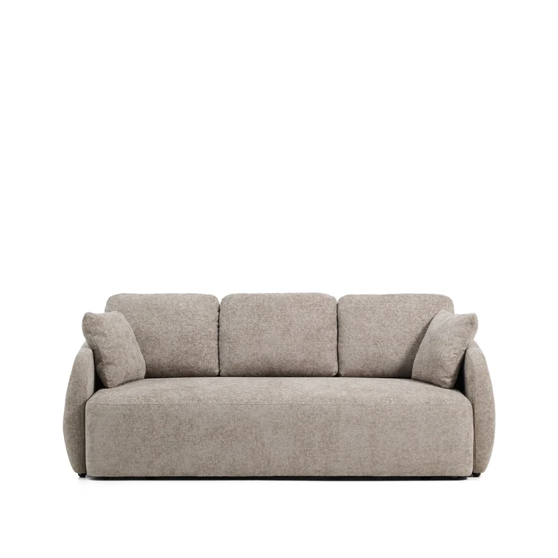 Laira 3-Seater Sofa Bed - Taupe Chenille
