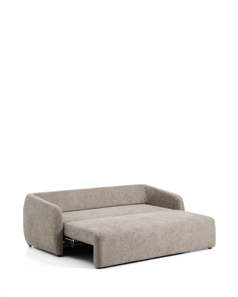Laira 3-Seater Sofa Bed - Taupe Chenille