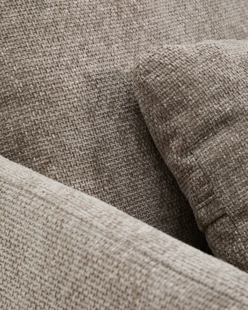 Laira 3-Seater Sofa Bed - Taupe Chenille