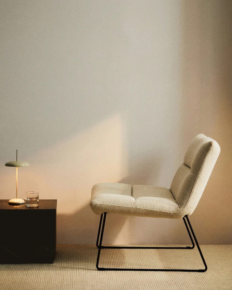 Asen Armchair - Beige Chenille