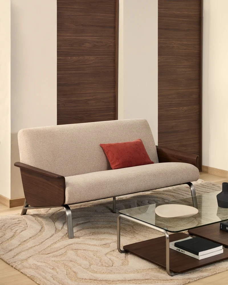 Amsen 2-Seater - Light Brown Chenille