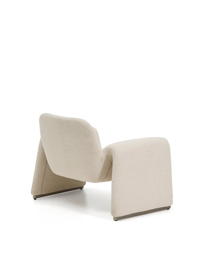 Melvia Armchair - Beige Chenille