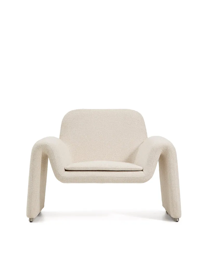 Melvia Armchair - Beige Chenille