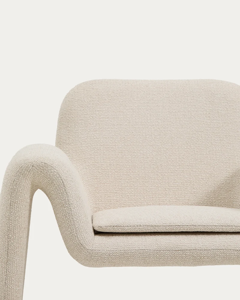 Melvia Armchair - Beige Chenille
