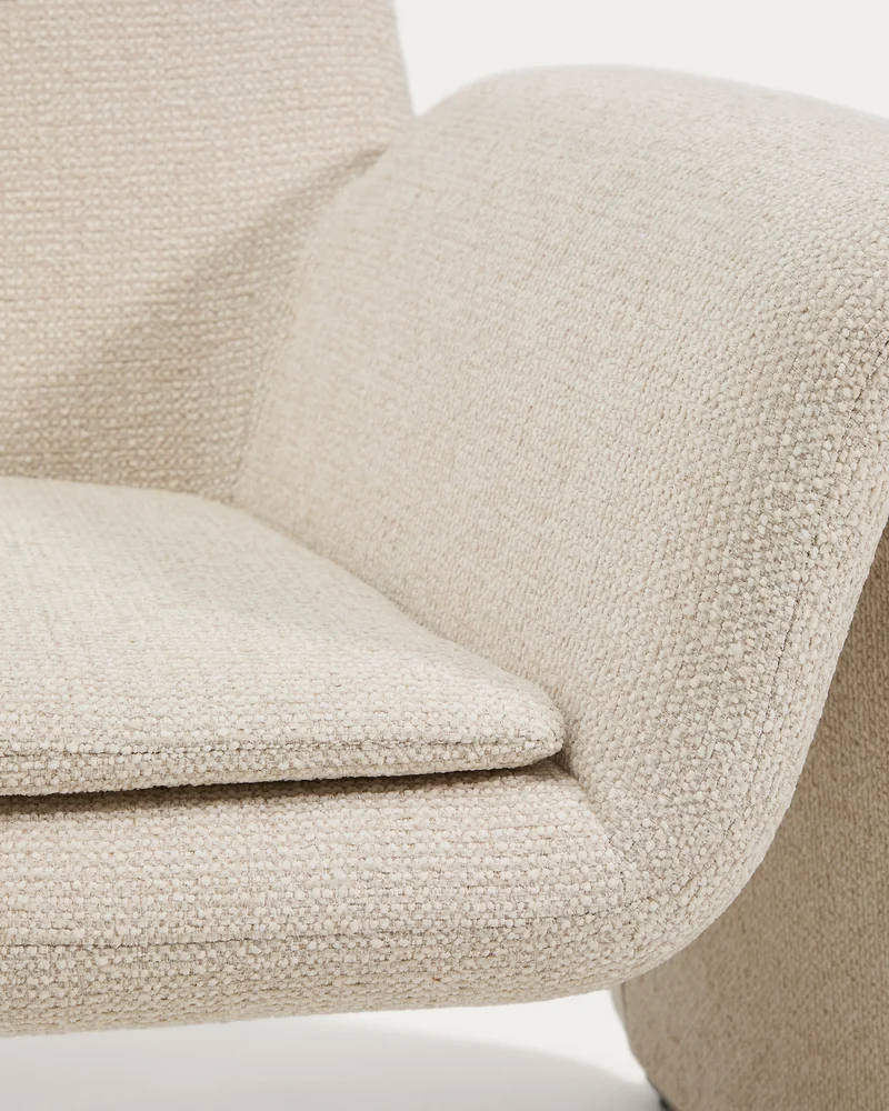 Melvia Armchair - Beige Chenille