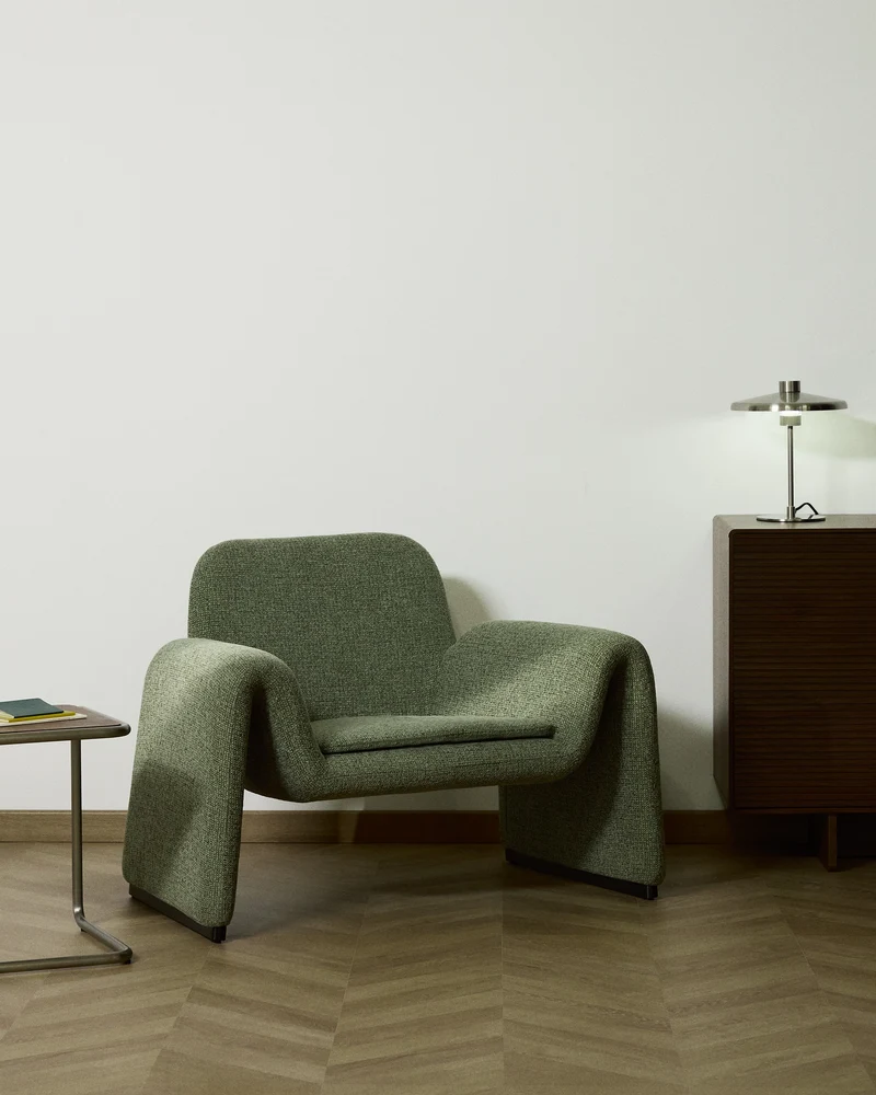 Melvia Armchair - Green Chenille