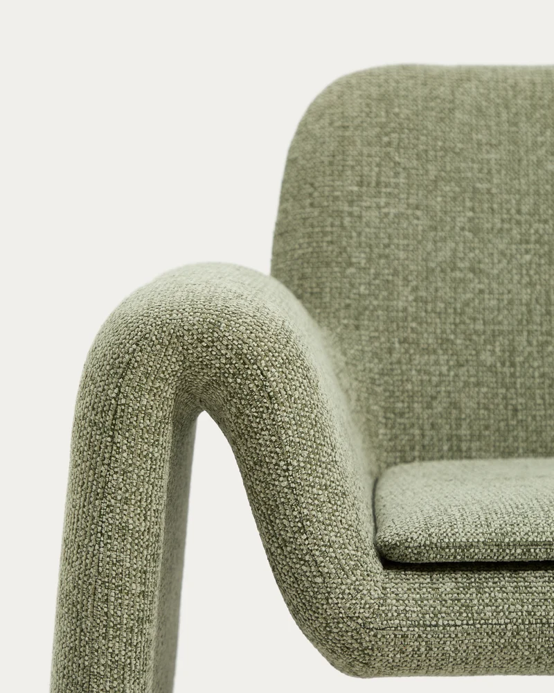 Melvia Armchair - Green Chenille
