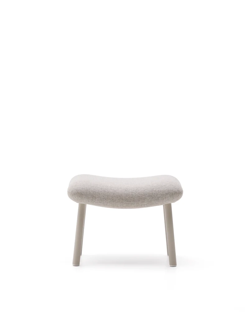 Inari footrest in beige and steel with beige painted finish 60 x 50cm FSC Mix Credit