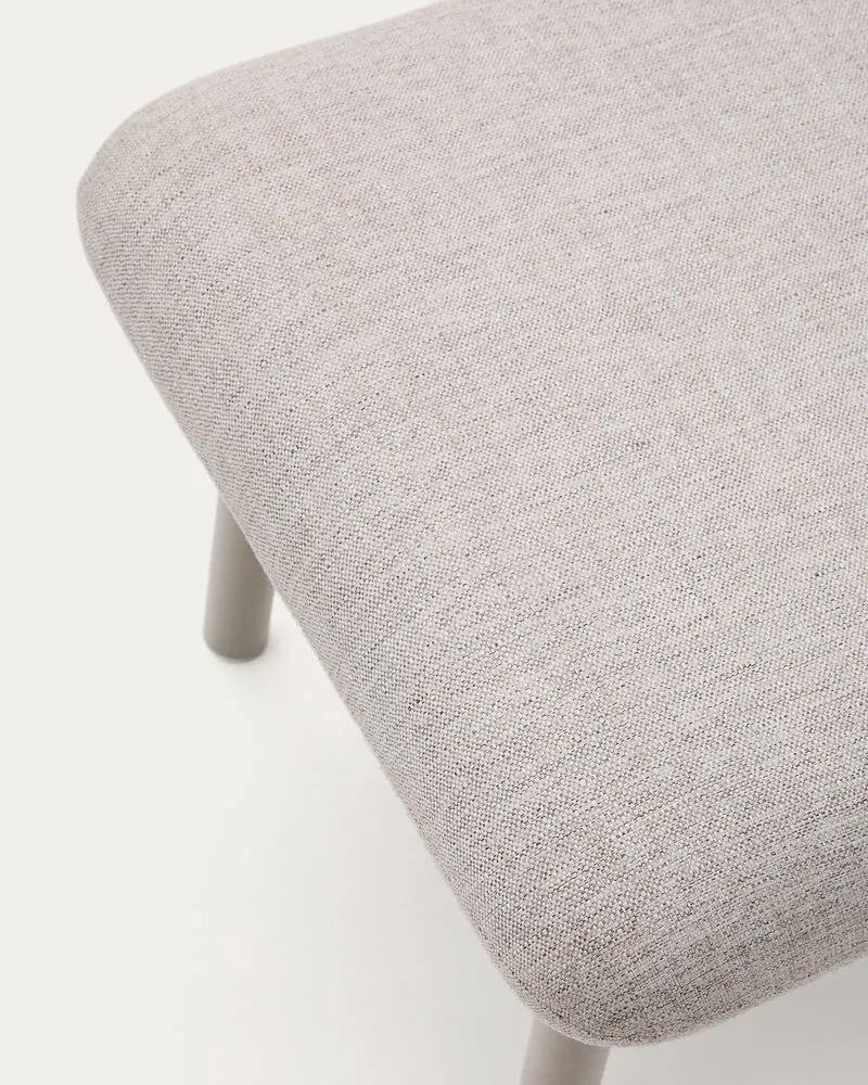 Inari footrest in beige and steel with beige painted finish 60 x 50cm FSC Mix Credit