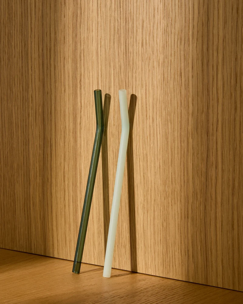 Micla set of 6 glass straws