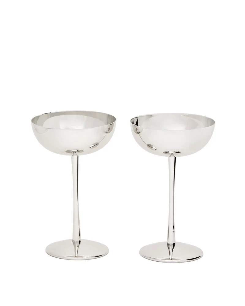 Nirela set of 2 stainless steel glasses