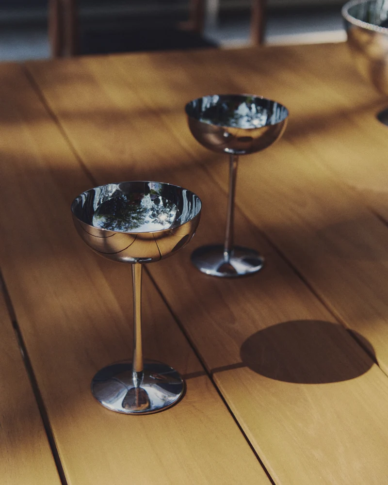 Nirela set of 2 stainless steel glasses