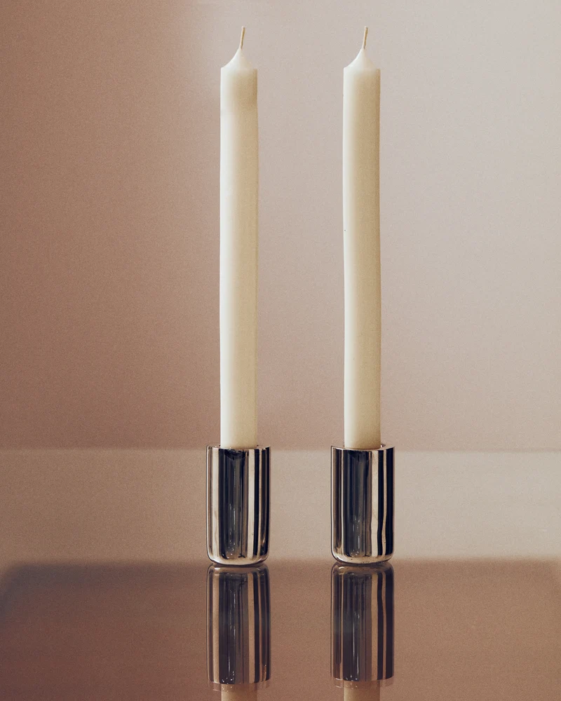 Nirela set of 2 candle holders 7cm
