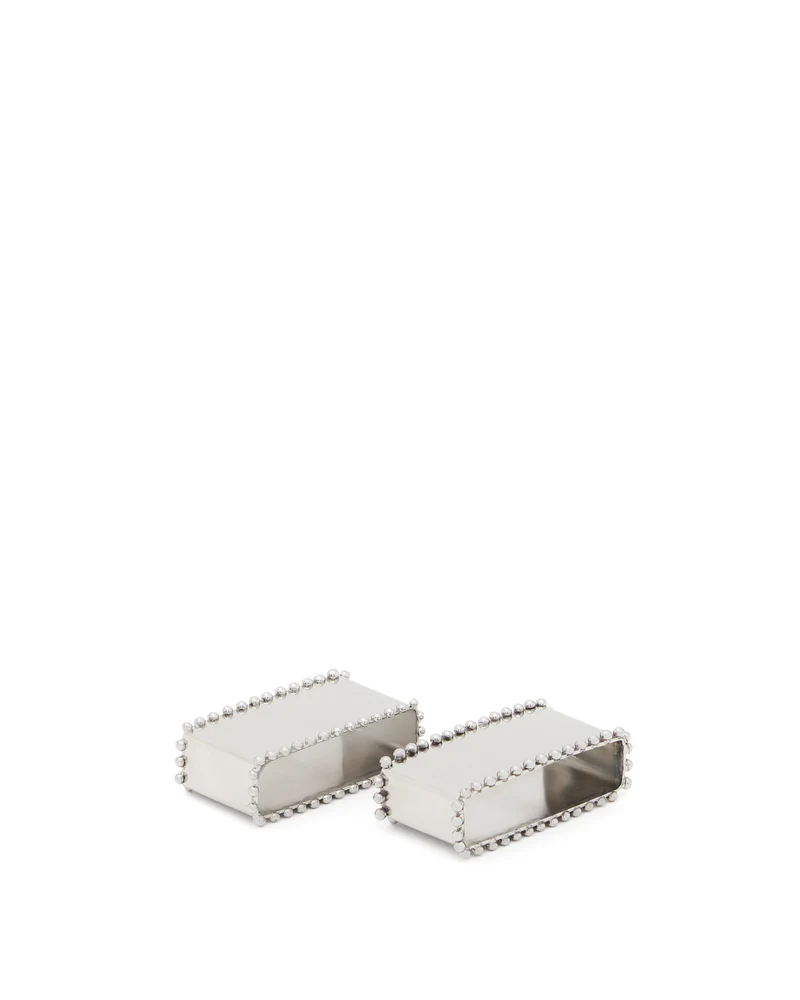 Nirela set of 2 stainless steel napkin rings