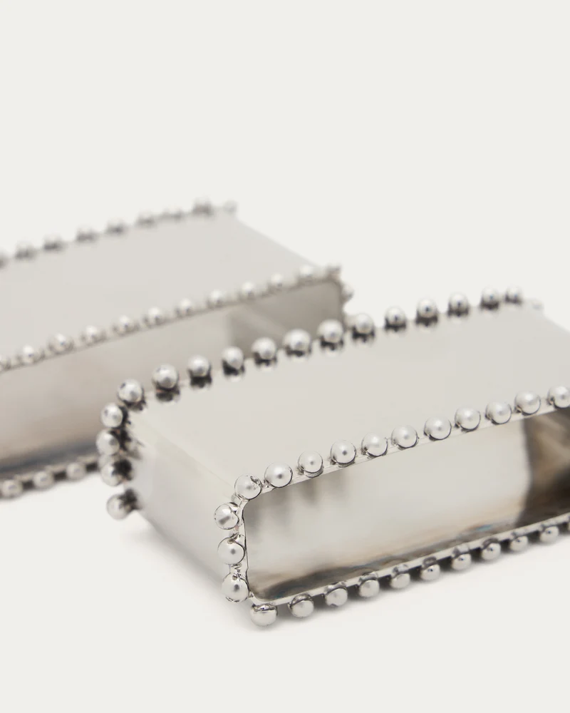 Nirela set of 2 stainless steel napkin rings