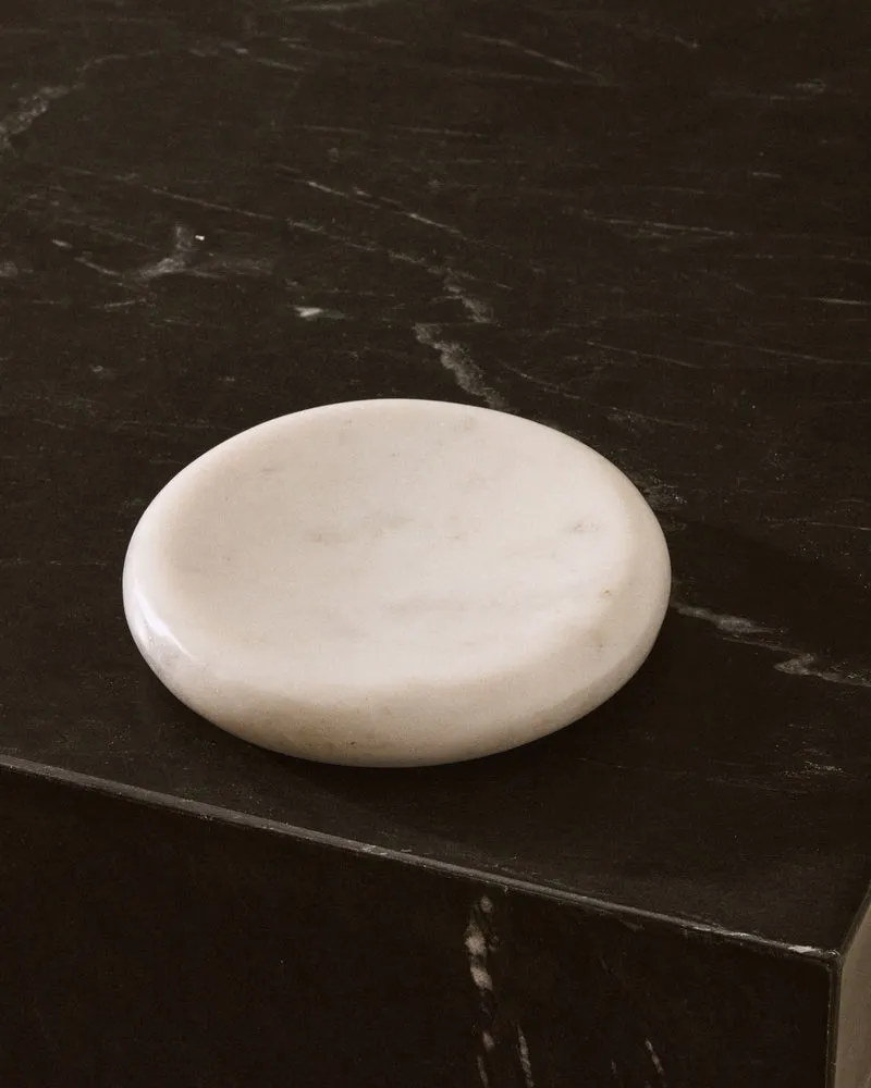 Obena Tray in White Marble - Small