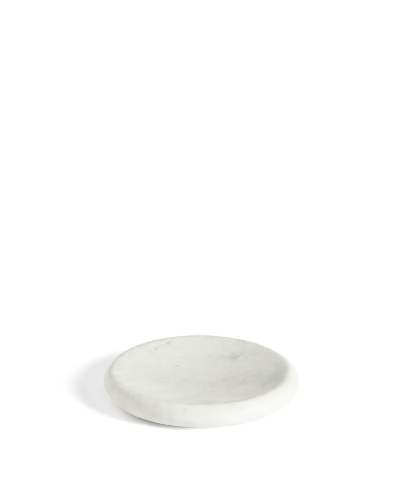 Obena Tray in White Marble - Medium