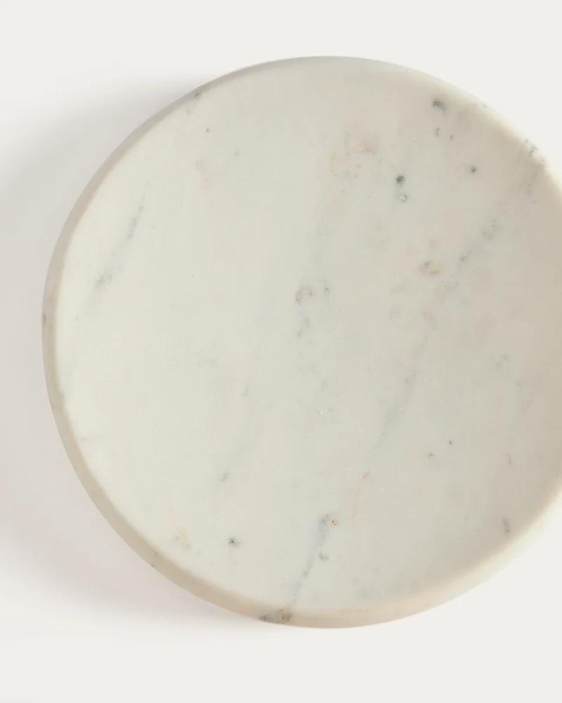 Obena Tray in White Marble - Large