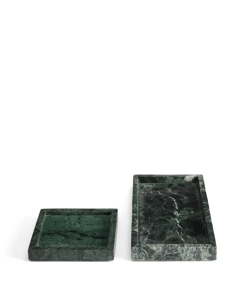 Serela Tray in Green Marble