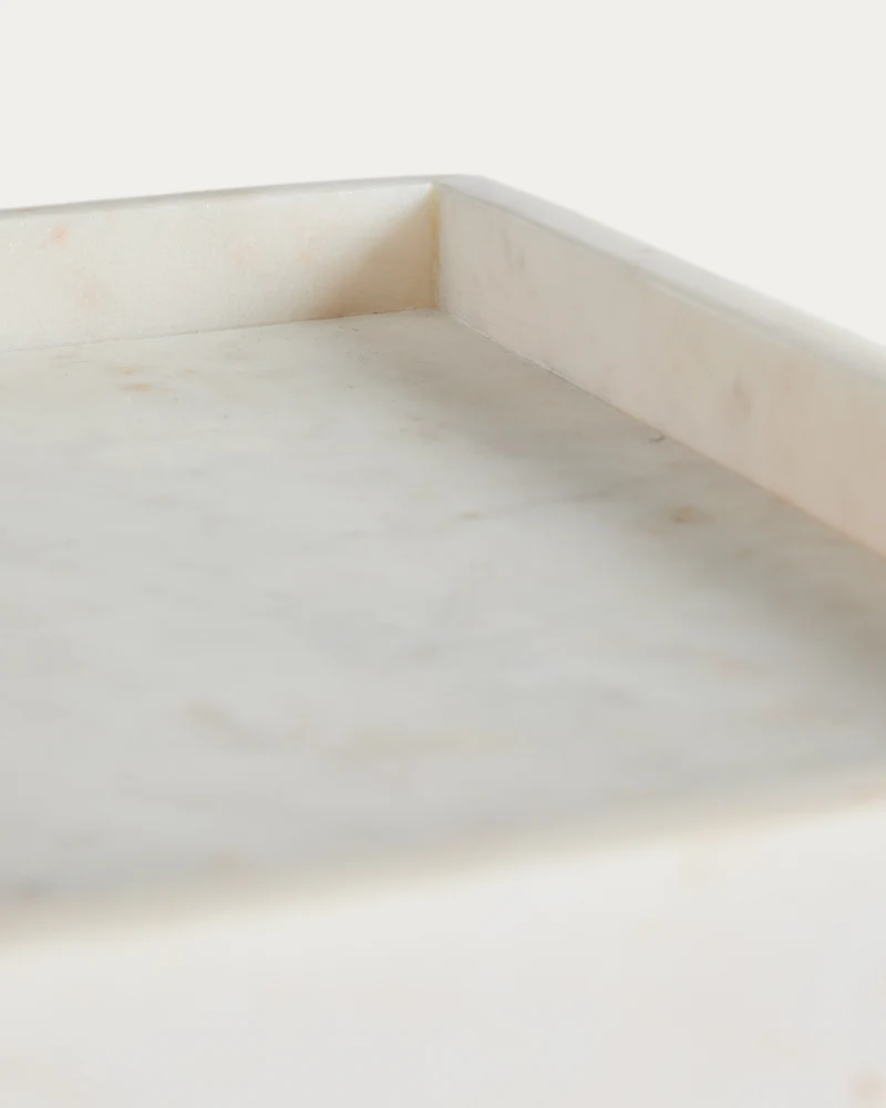 Serela Tray in White Marble