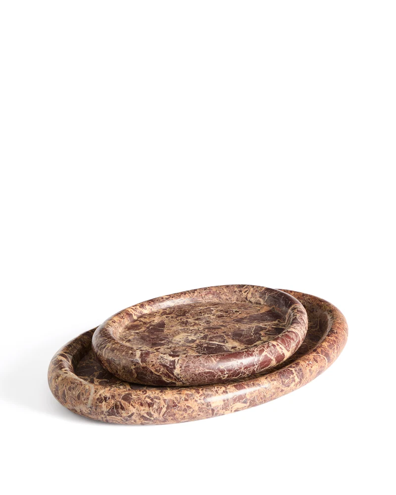 Lenorel Tray in Maroon Marble - Small