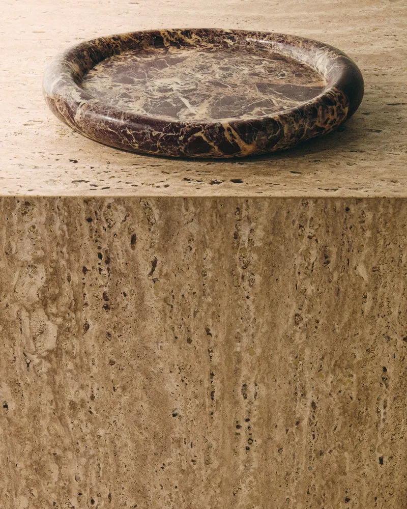 Lenorel Tray in Maroon Marble - Small