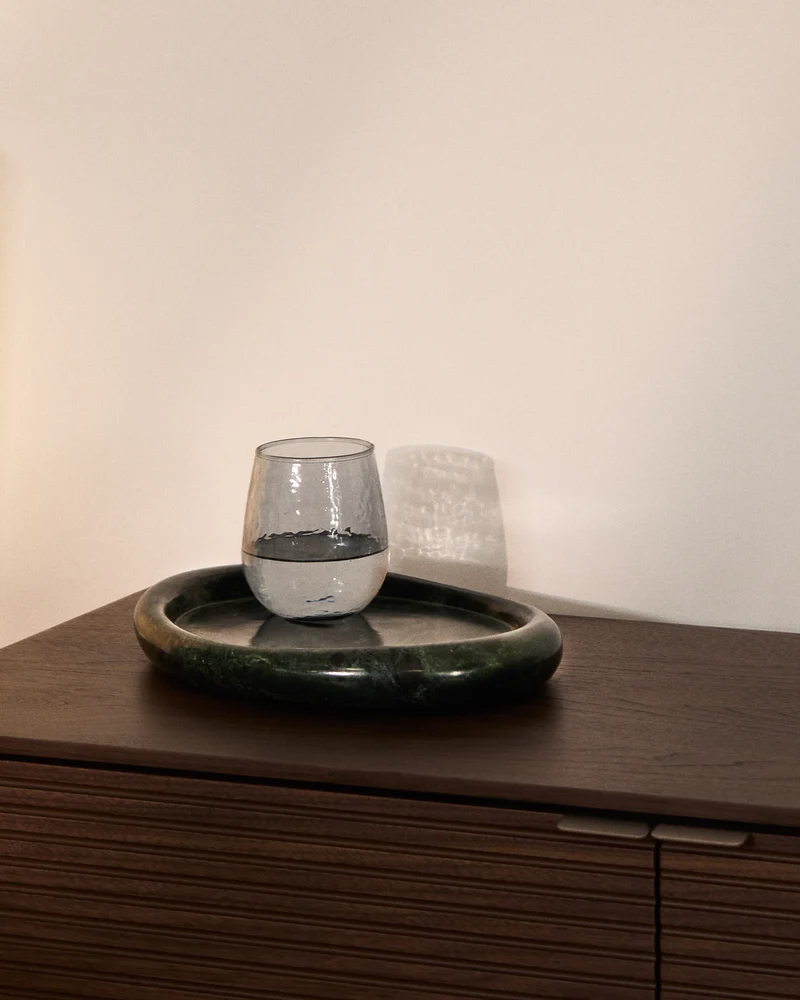 Lenorel Tray in Green Marble - Large