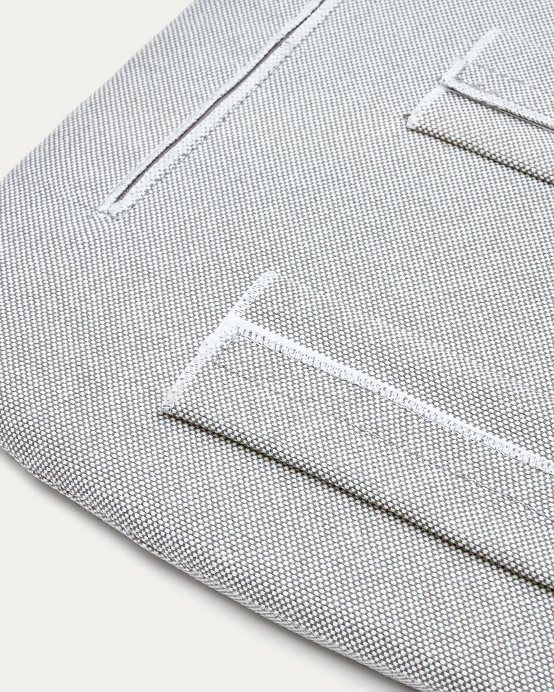 Joncols chair cushion in grey, 43 x 41 cm