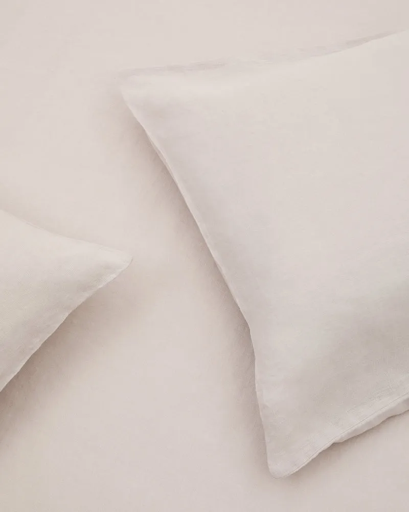 Simmel grey linen blend duvet and pillow cover set for 150 cm bed