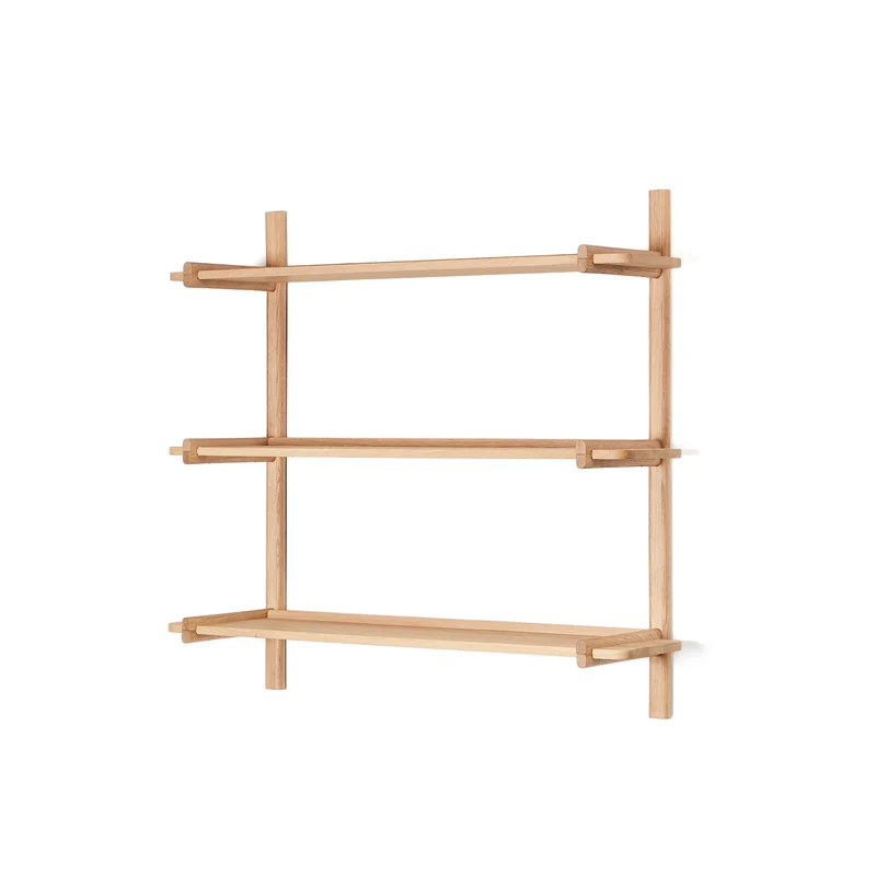 Sitra modular shelf, 3 solid oak wood shelves in a natural finish, 110 cm, FSC Mix Credit