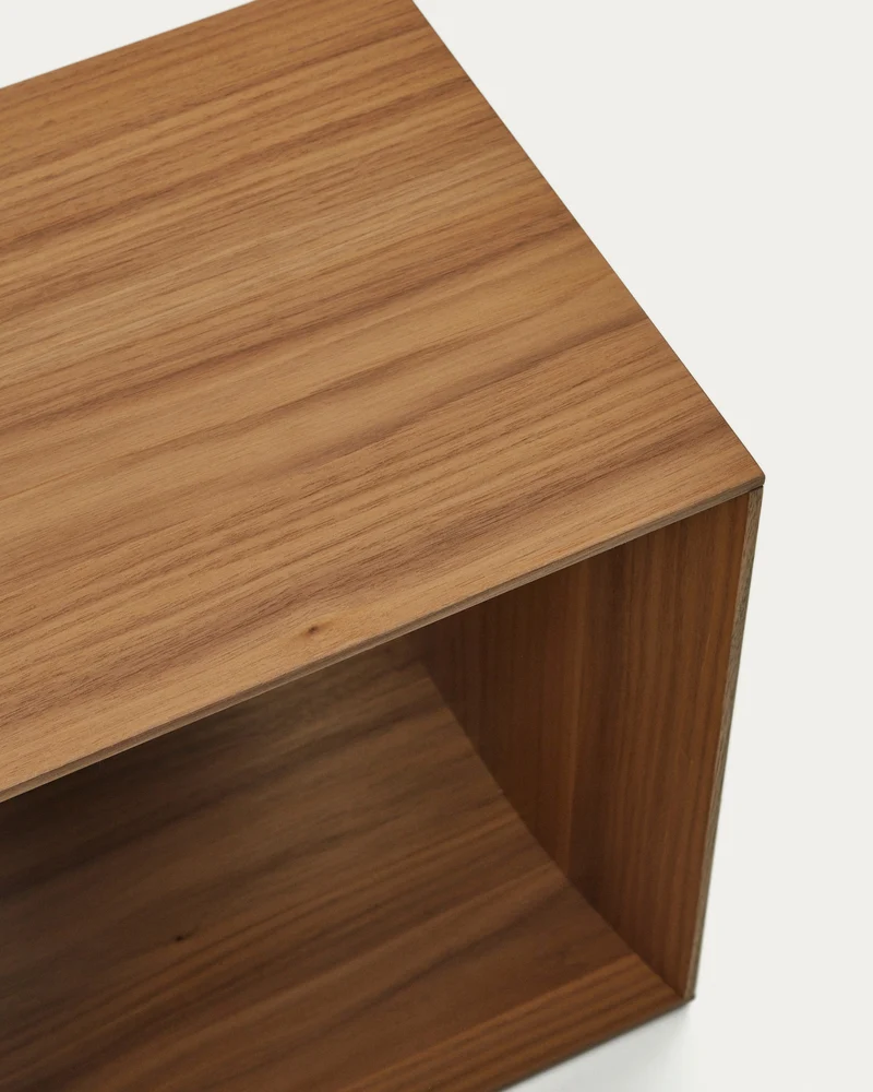 Litto small shelf module in walnut veneer, 34 x 38 cm