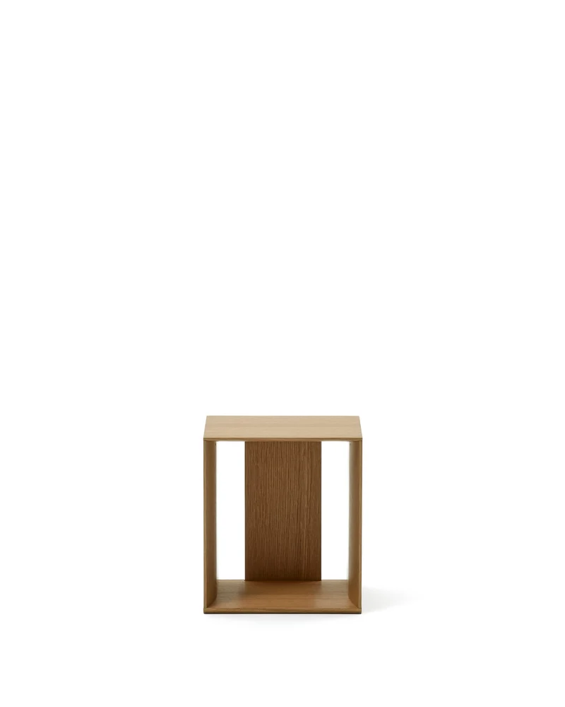 Litto small shelf module in oak veneer, 34 x 38 cm