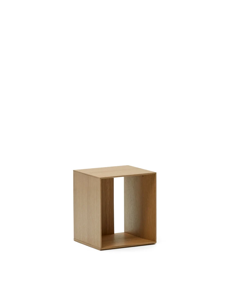 Litto small shelf module in oak veneer, 34 x 38 cm