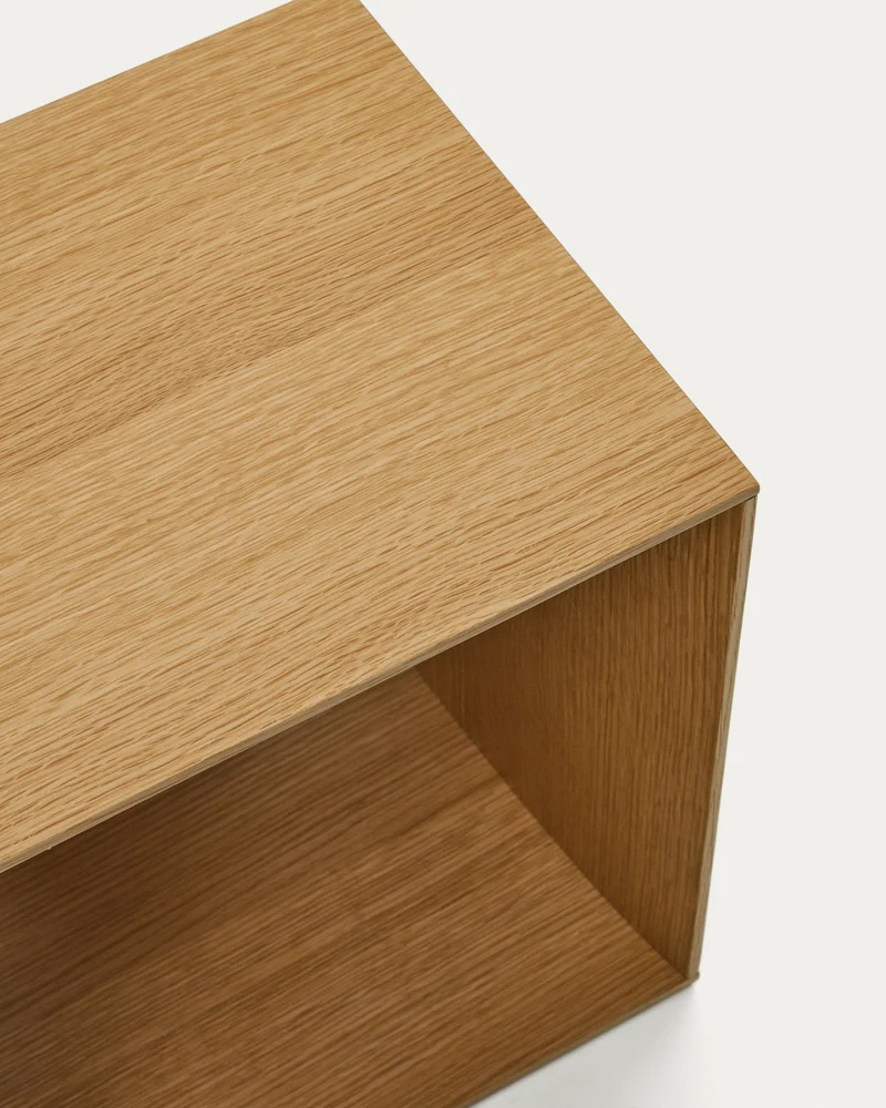 Litto small shelf module in oak veneer, 34 x 38 cm