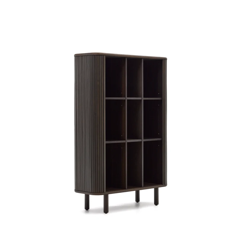 Mailen 2 door highboard in ash veneer with a dark finish 110 x 160 cm