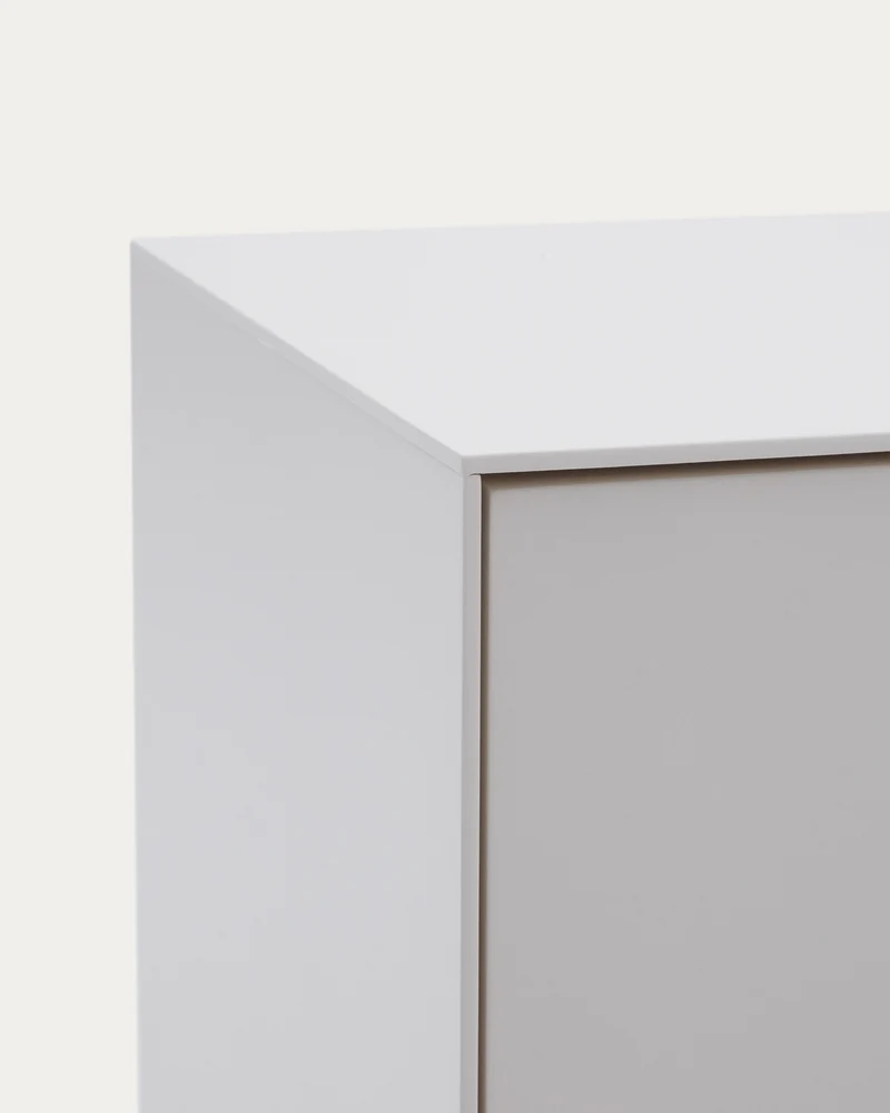 Vedrana TV 3-door cabinet white lacquered MDF 195 x 55 cm