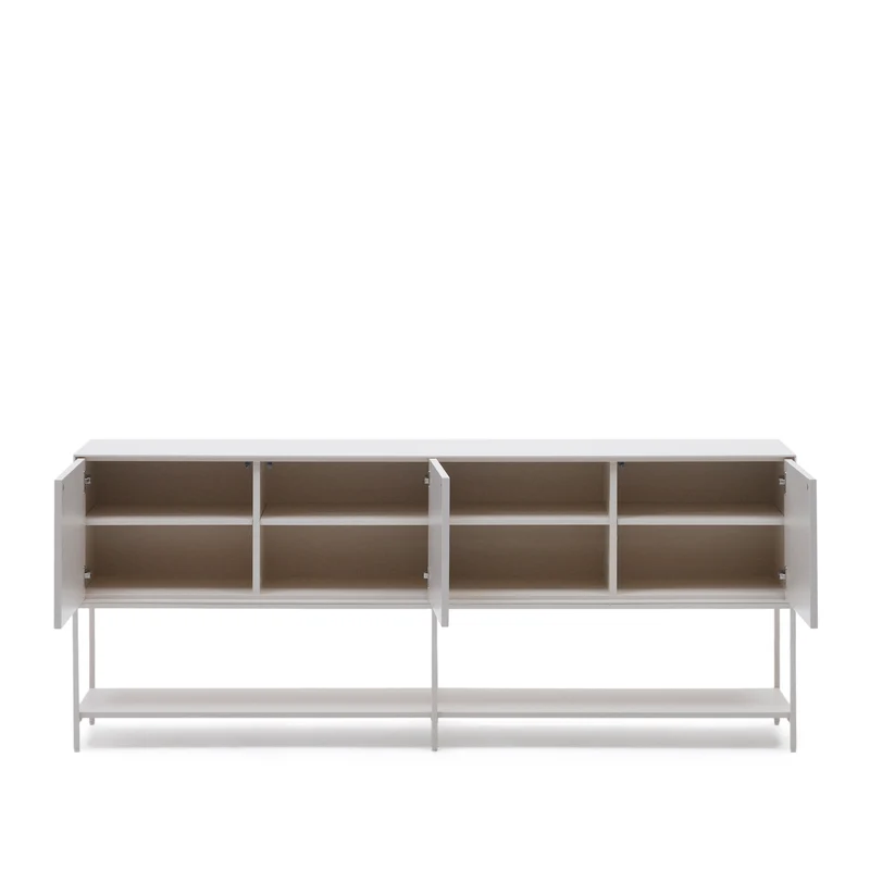 Vedrana 3-door sideboard white lacquered MDF 195 x 80 cm