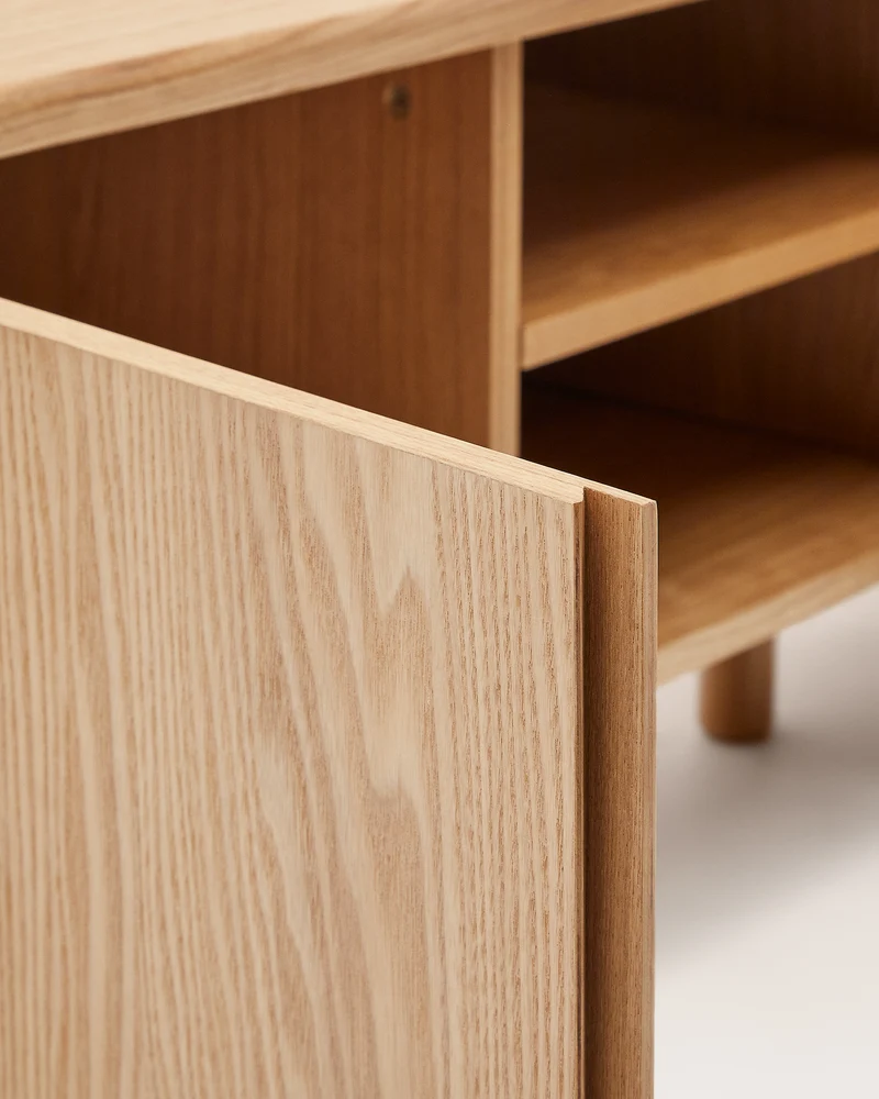 Salaya TV stand in ash plywood FSC Mix Credit, 200 cm x 52 cm