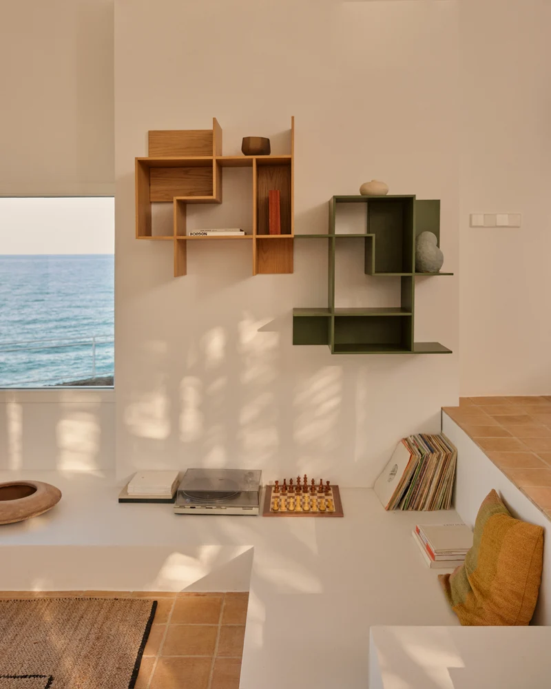 Ina modular shelving unit in oak veneer with natural finish 80 x 80cm FSC 100%