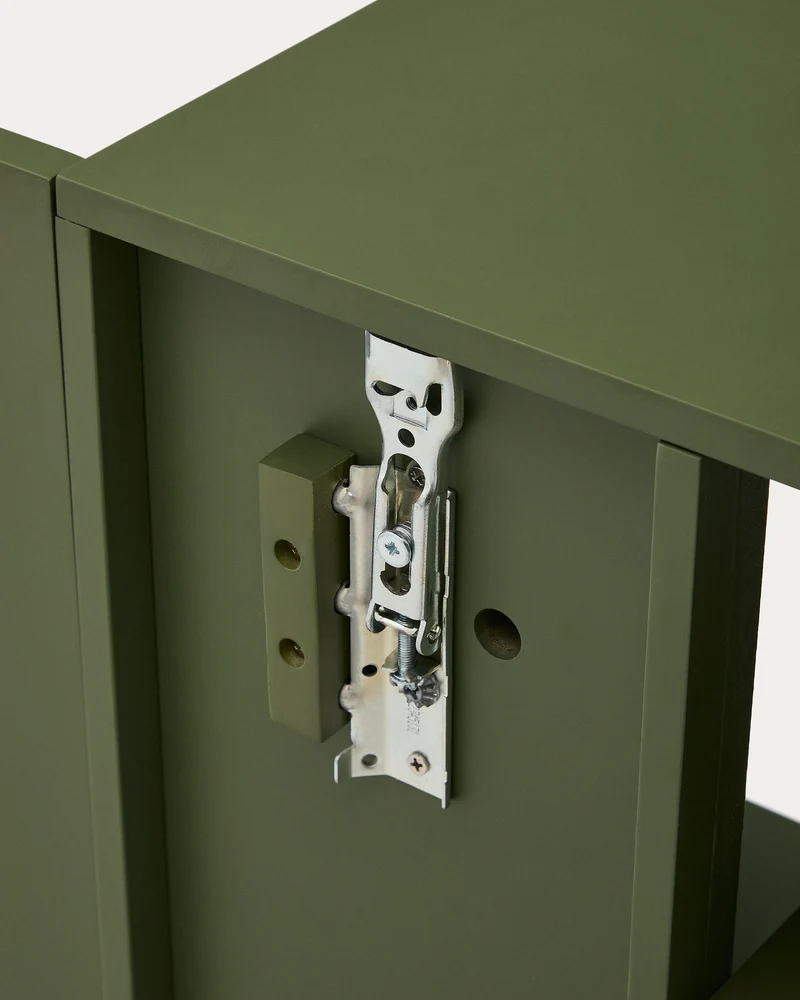 Ina modular shelving unit in green lacquered MDF 80 x 80cm FSC 100%