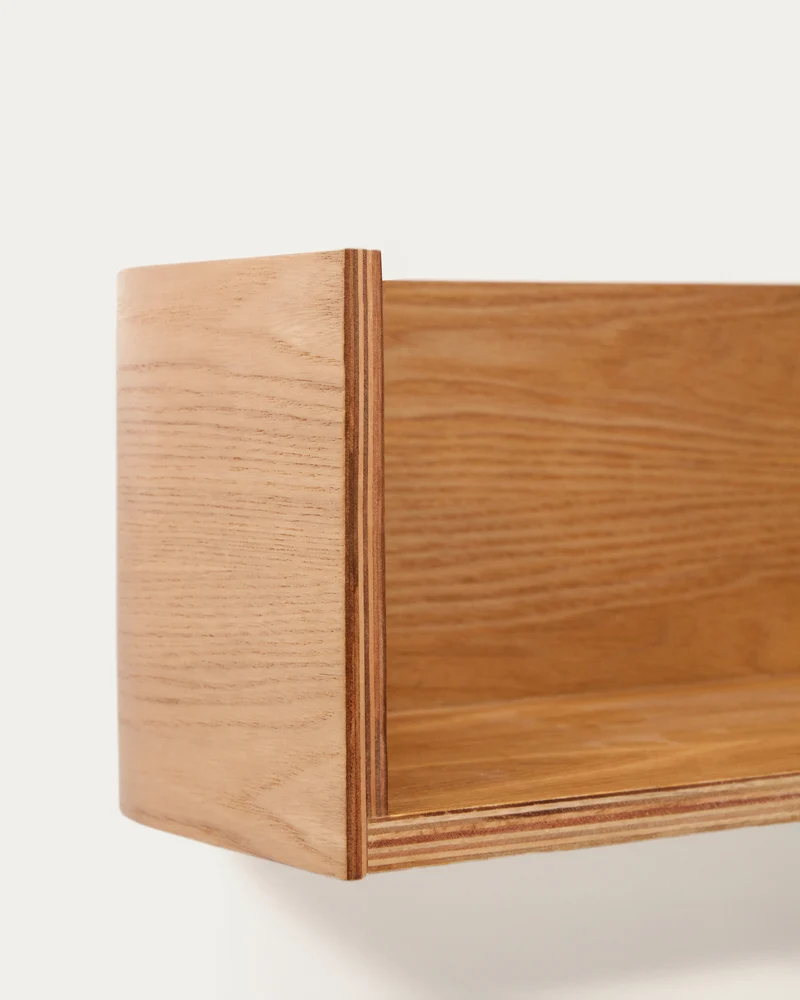 Octavia shelf made of ash plywood FSC Mix Credit 90 x 20 cm