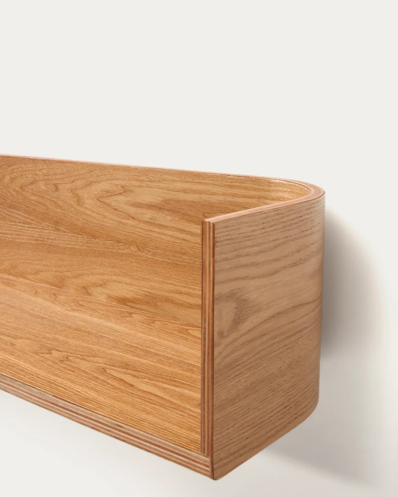Octavia shelf made of ash plywood FSC Mix Credit 90 x 20 cm