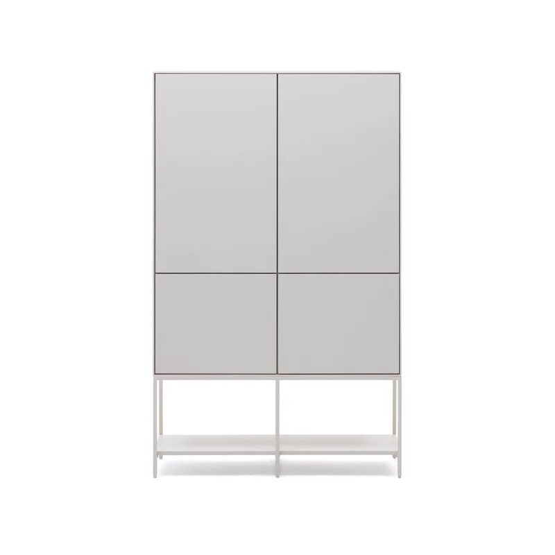 Vedrana 4-door tall sideboard white lacquered MDF 97.5 x 160 cm